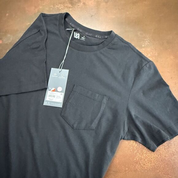 VRST Mens Seamless Short-Sleeve Tee Navy Black Size Small minimalist sustainable - Picture 1 of 10